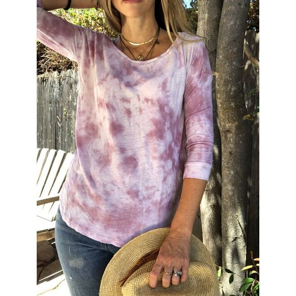Soft Joie tie dye 3/4 sleeves shirt - Picture 4 of 6